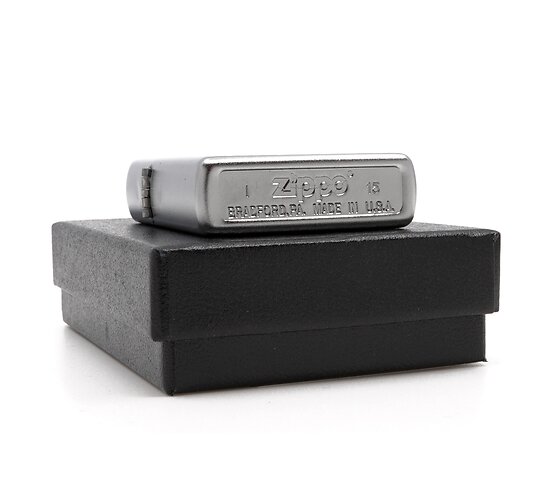 Satin chrome zippo aansteker uk
