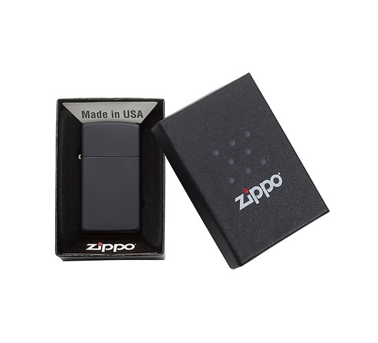 Slim zippo black matte