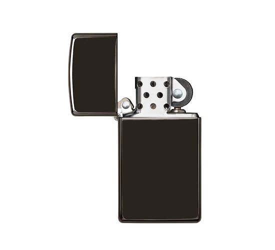 Slim zippo high polish ebony