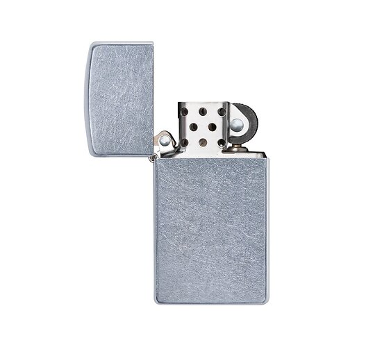 Zippo aansteker street chrome slim case