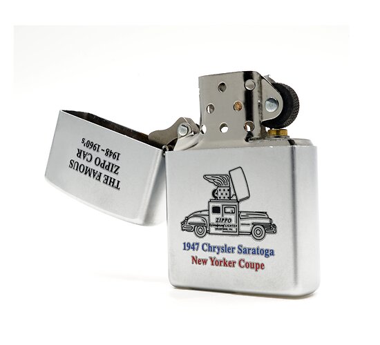 The famous zippo car satin chrome