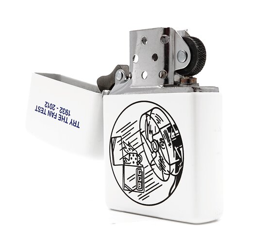 Try the fan test zippo wit
