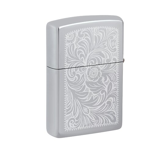 Venetian chrome zippo