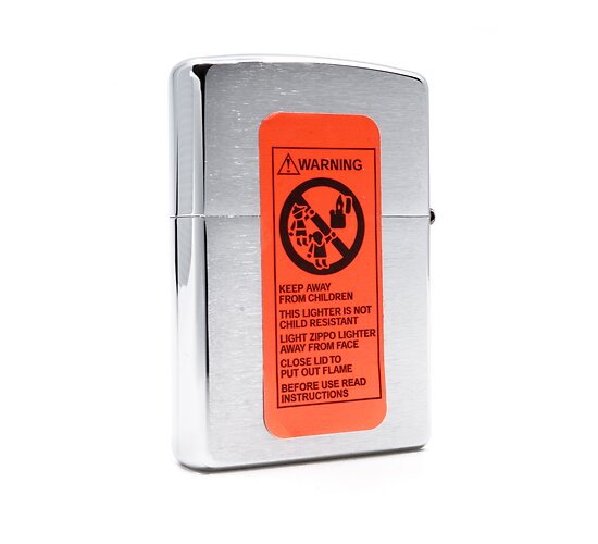 Warning back dodge zippo new