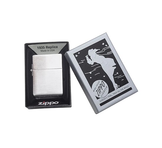 Doosje met de 1935 Chrome Replica van Zippo