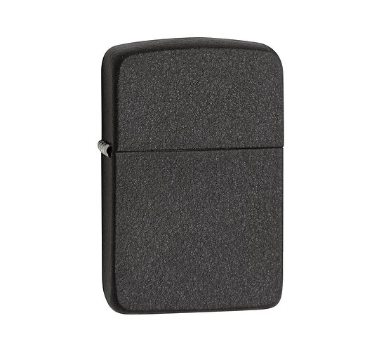 Zippo Replica 1941 Black Crackle™ antraciet zwarte aansteker met ruwe Black Crackle afwerking