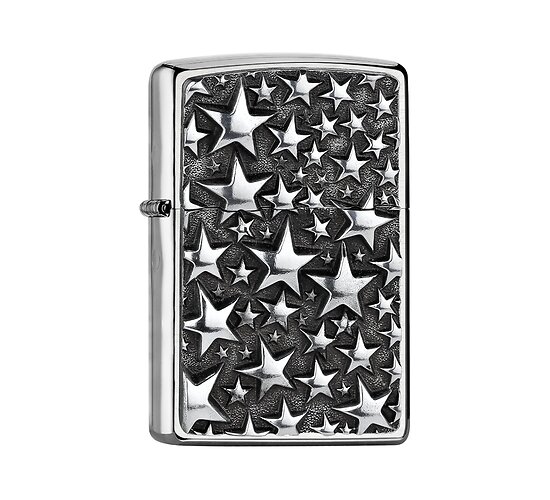 Zippo 3d stars emblem