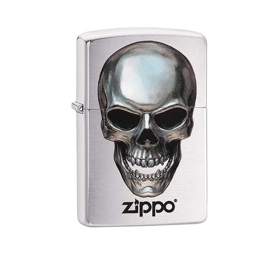 Zippo aansteker metal skull