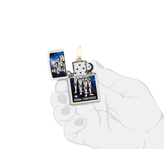 Zippo aansteker stormtrooper glow in the dark