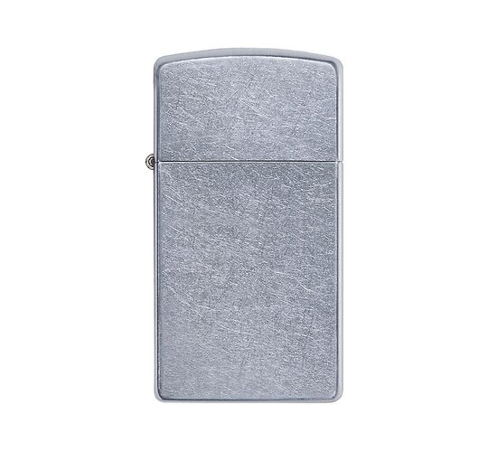 Slim case zippo street chroom finish