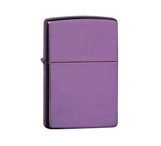 Zippo Abyss Regular aansteker met gepolijste paarse basis en strak design