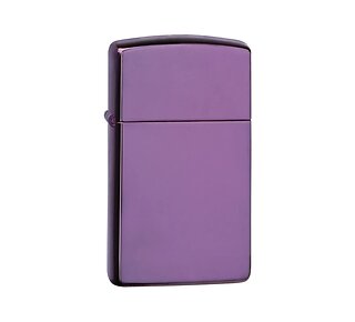 Zippo Abyss slim aansteker in glanzend paars met gepolijste afwerking