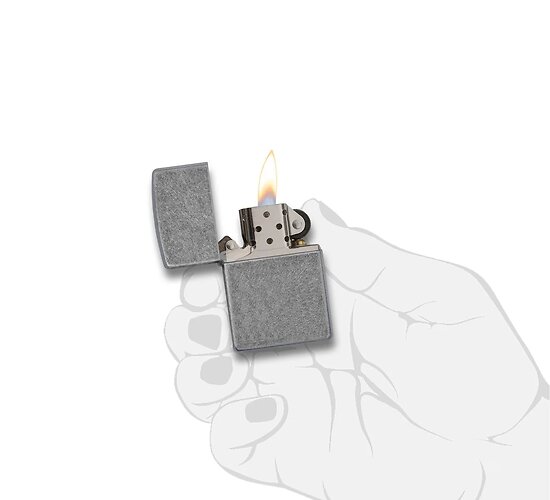 Zippo antique silver plate