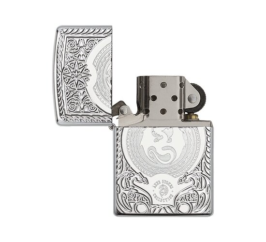 Anne Stokes® met draak in High Polish Chrome