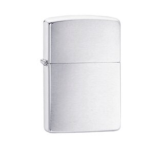 Zippo Armor brushed aansteker met chromen kleur en matte geborstelde afwerking