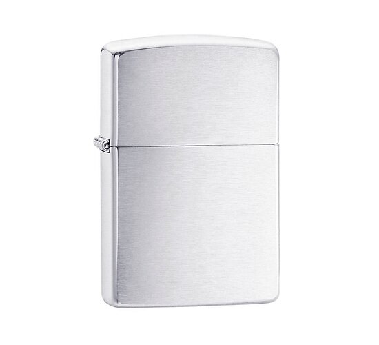 Zippo Armor brushed aansteker met chromen kleur en matte geborstelde afwerking