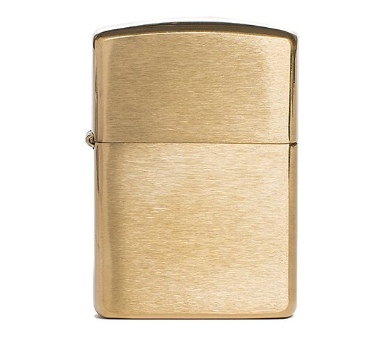Armor case zippo brushed brass finish
