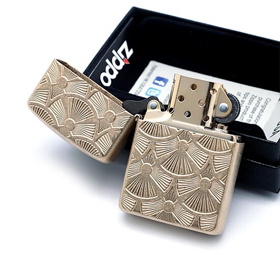 Zippo armor deep carved fanned discs