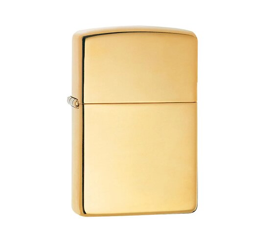 Zippo Armor high polish aansteker in messing met glanzende gepolijste afwerking en stevig ontwerp