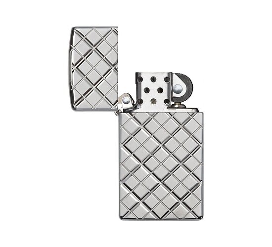 Armor case slim high polish chrome aansteker