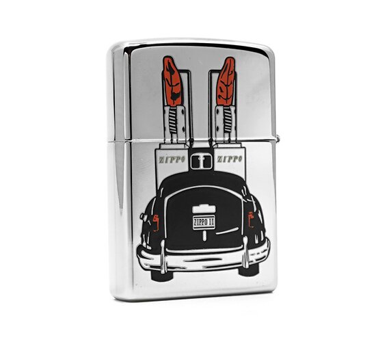 Zippo auto achterkant aansteker