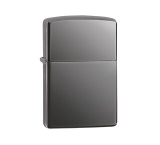 Zippo Black ice Regular aansteker met gepolijste, glanzende zwarte afwerking