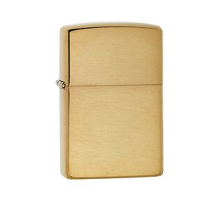 Zippo brushed Regular aansteker met geborstelde messing afwerking