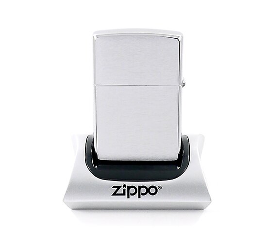 Zippo brushed chrome achterkant