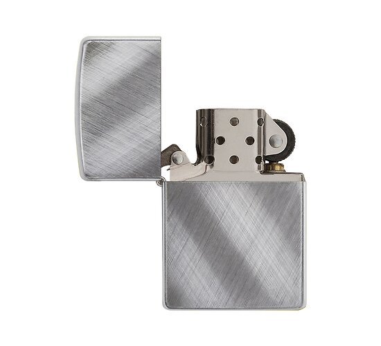 Zippo brushed diagonal weave