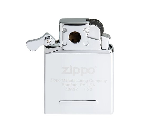Zippo butane insert pipe lighter yellow flame