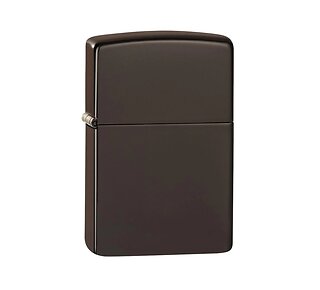 Zippo Brown aansteker in diep kastanjebruin met matte flat color afwerking en basis design