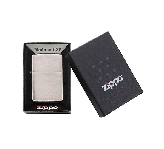 Doosje met de Brushed  Chrome van Zippo