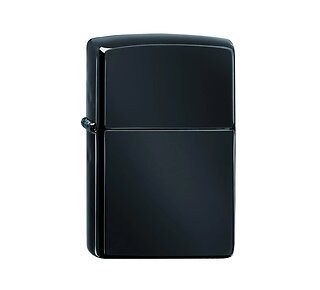 Zippo Ebony zwarte aansteker met gepolijste, krasbestendige spiegelafwerking