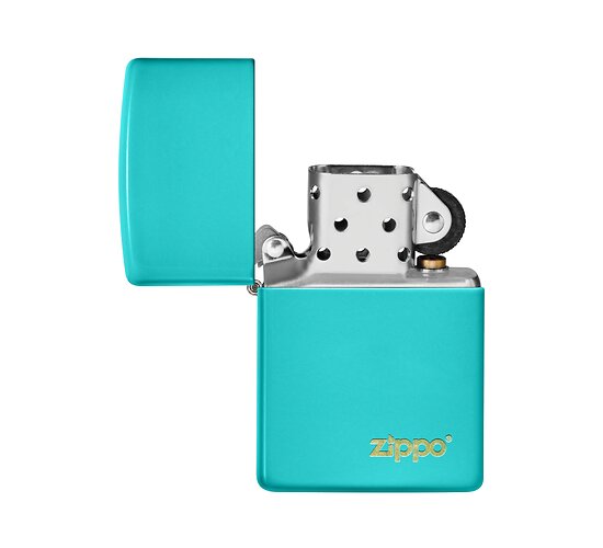 Zippo classic flat turquoise with logo