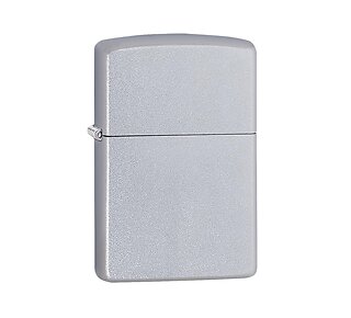 Zippo Satin chrome regular aansteker met matte satin afwerking en strak, simpel design