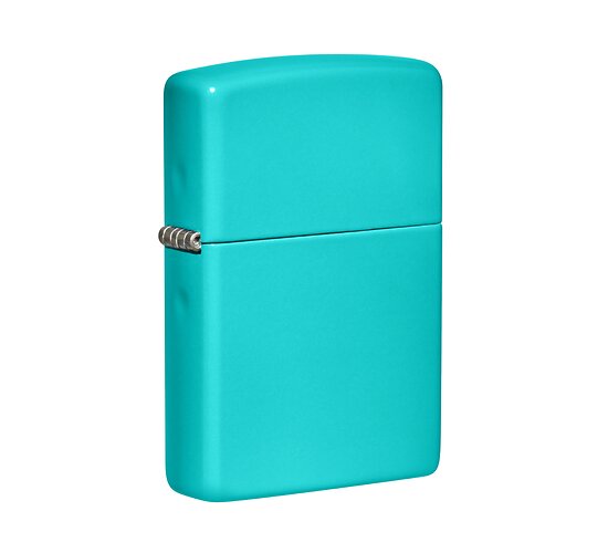 Zippo aansteker basismodel in zachte turquoise kleur met matte flat color afwerking