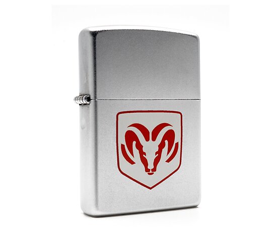 Zippo dodge logo satin