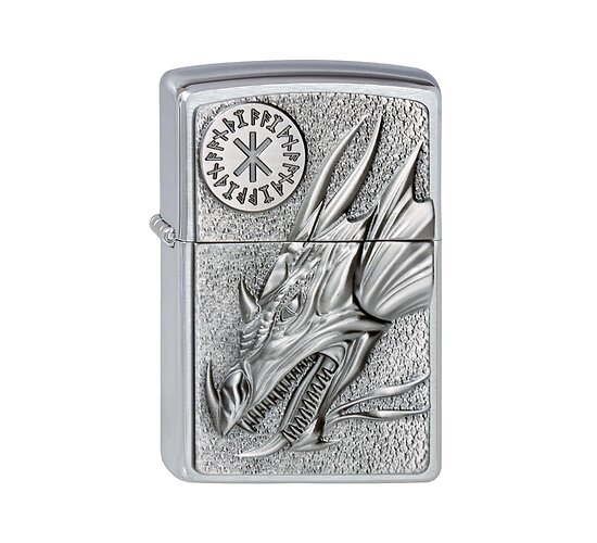 Zippo dragon amulet emblem