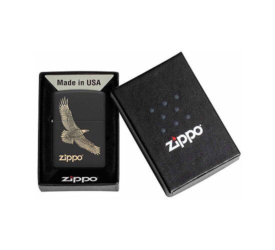 Zippo eagle black doosje