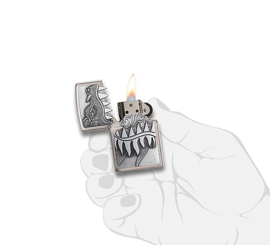 Zippo 28969 firebreathing dragon met clouds of fire