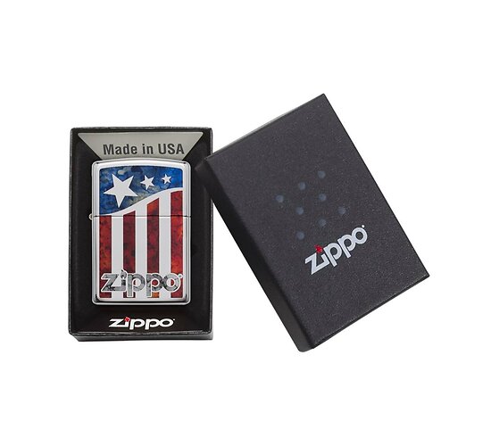 Zippo fusion american flag box