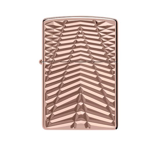 Zippo geometric pattern armor rose gold