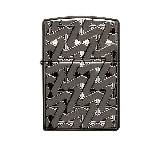Zippo geometric weave design black iced