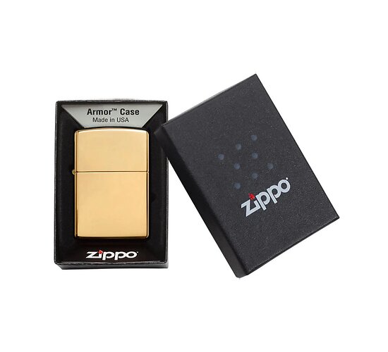 Doosje met de Armor high polish (brass) van Zippo