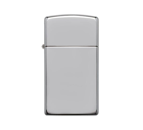High Polish Chrome finish zippo in Slim case