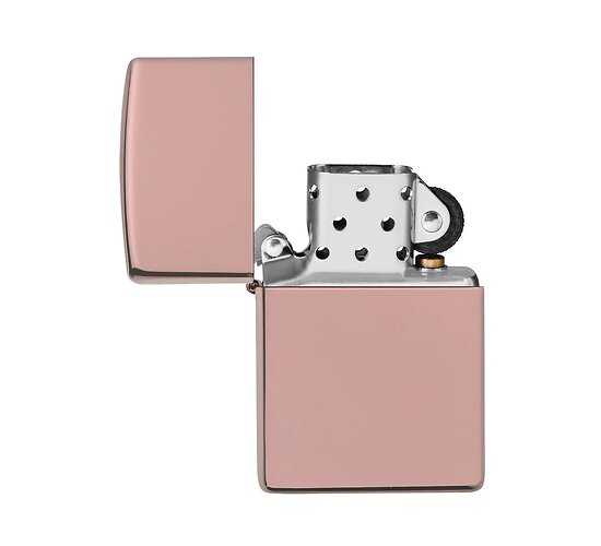 Zippo high polished rose gold