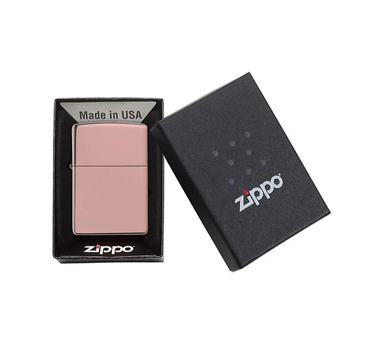 Zippo high polished rose gold doosje