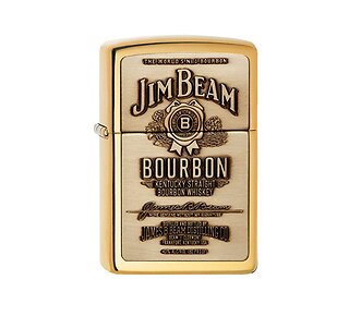 Zippo Jim Beam label (brass)