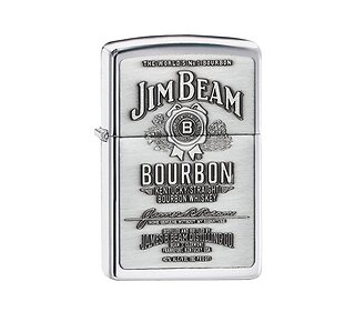 Zippo Jim Beam label (chrome)