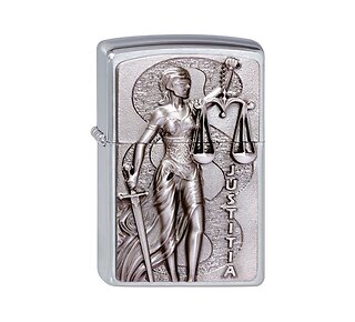 Zippo Justitia emblem